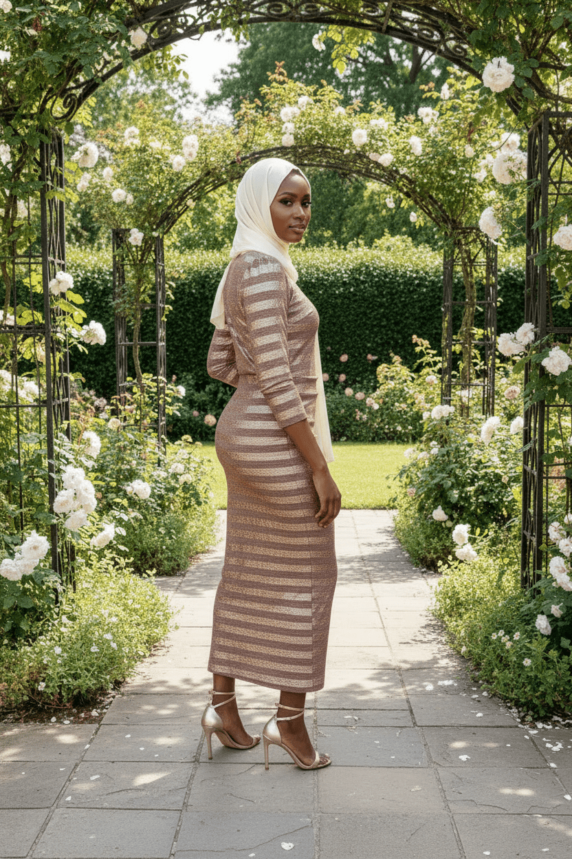 Shiny Stripe Maxi Dress - ZIZI Boutique