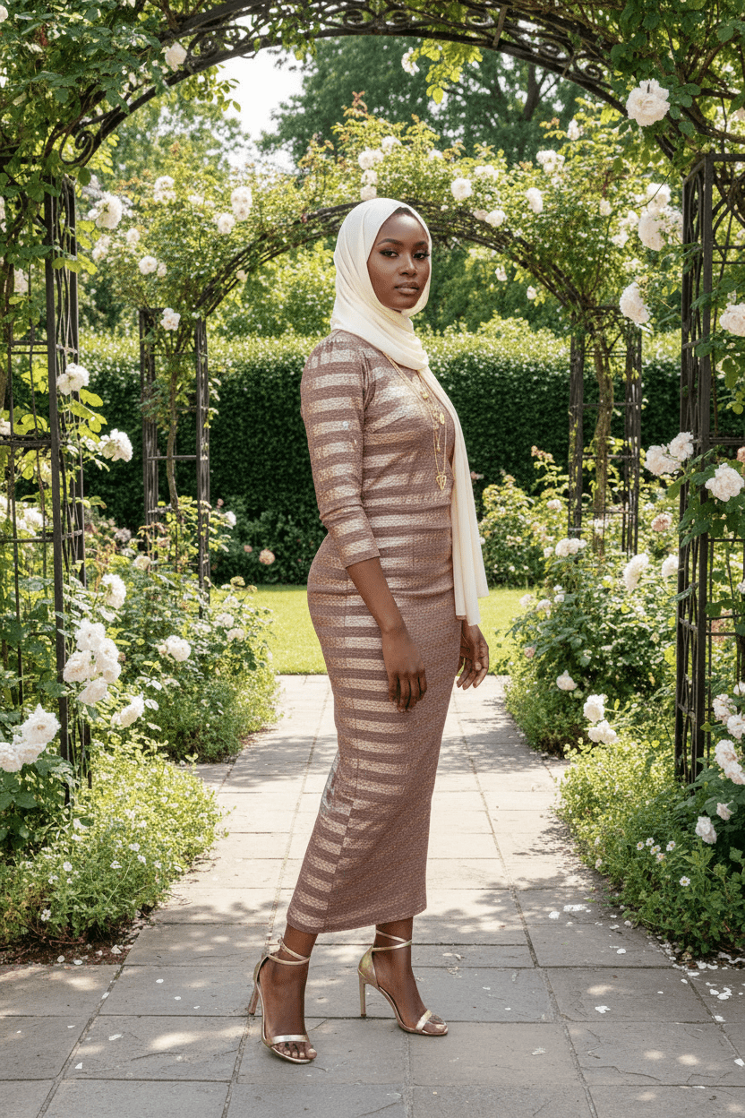 Shiny Stripe Maxi Dress - ZIZI Boutique