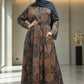 Silk Satin Print Maxi Dress — Elastic Flowy Style - ZIZI Boutique