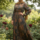 Silk Satin Print Maxi Dress — Elastic Flowy Style - ZIZI Boutique