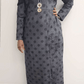 Suede Satin Polka Dot Maxi Dress - ZIZI Boutique