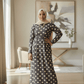 Suede Satin Polka Dot Maxi Dress - ZIZI Boutique