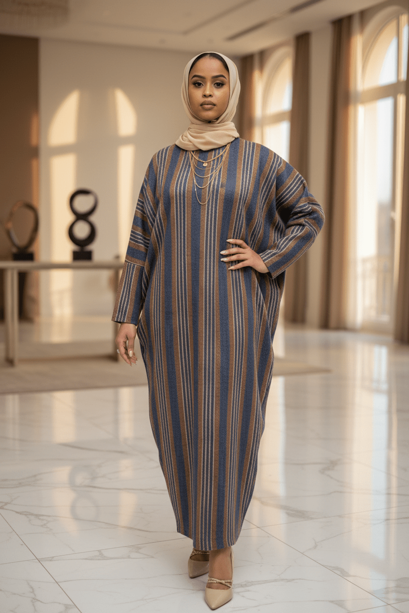 Suede Stripes Butterfly Maxi Dress - ZIZI Boutique