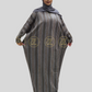 ZIZI Suede Stripes Butterfly Modest Maxi Dress with elegant stripes and roomy pockets for comfort