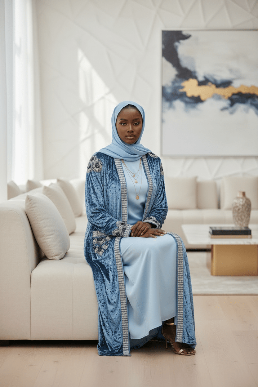 Velvet Dynasty Abaya — Eid Collection - ZIZI Boutique