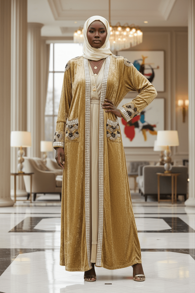 Velvet Dynasty Abaya — Eid Collection - ZIZI Boutique