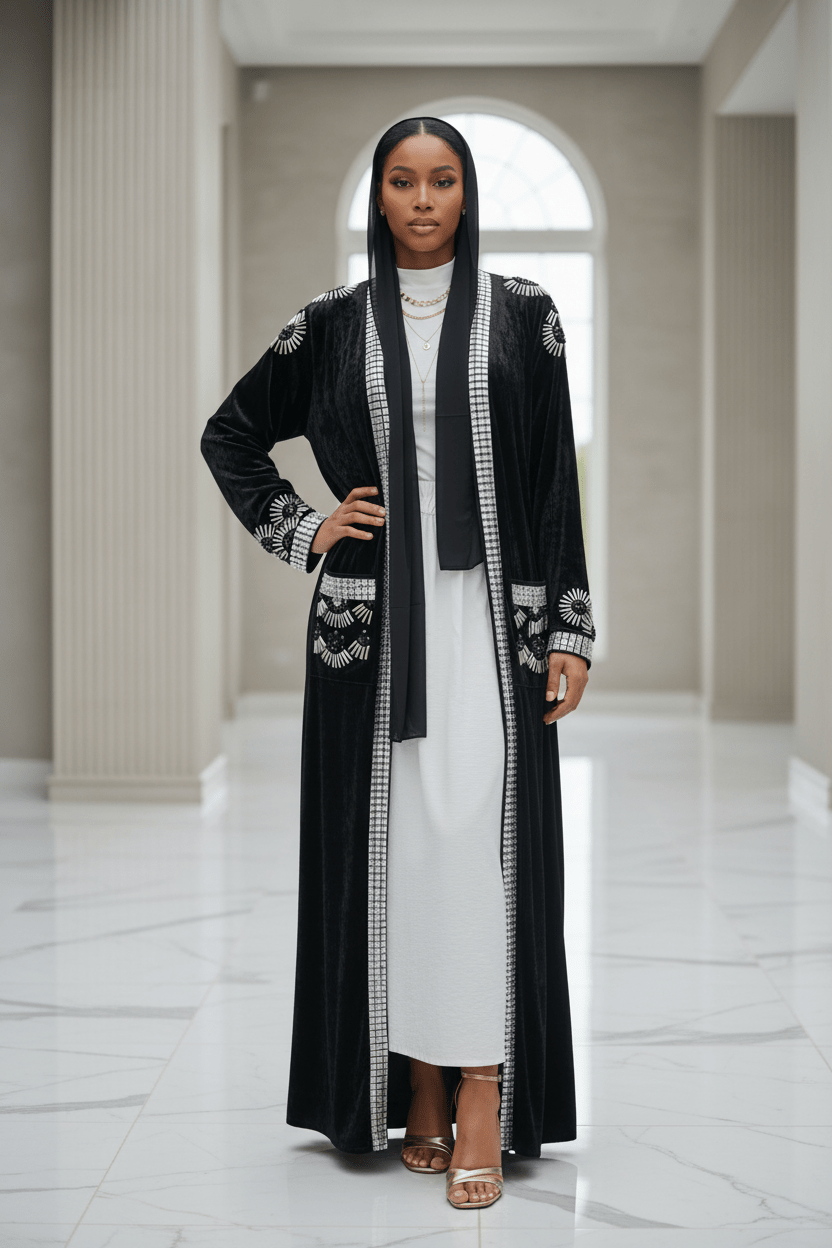 Velvet Dynasty Abaya — Eid Collection - ZIZI Boutique