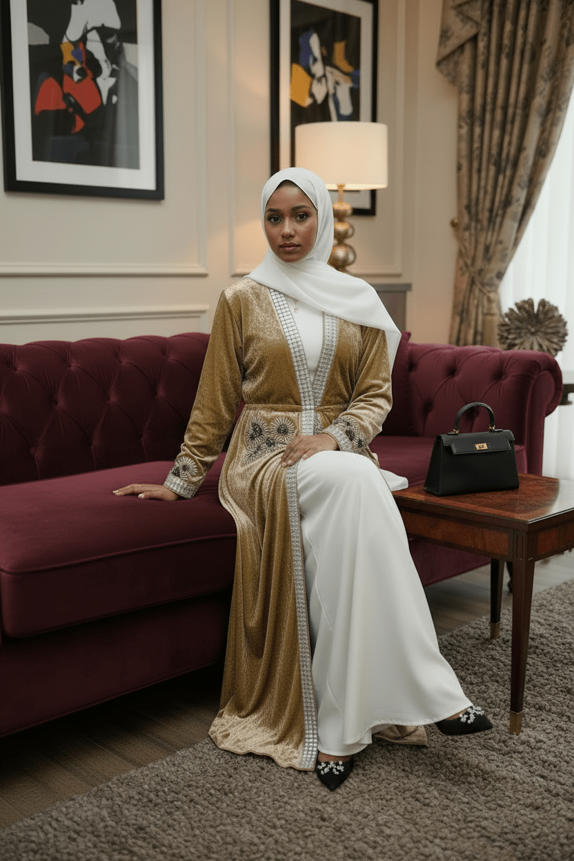 Velvet Dynasty Abaya — Eid Collection - ZIZI Boutique