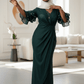 Vintage Pearls Evening Dress — Green - ZIZI Boutique