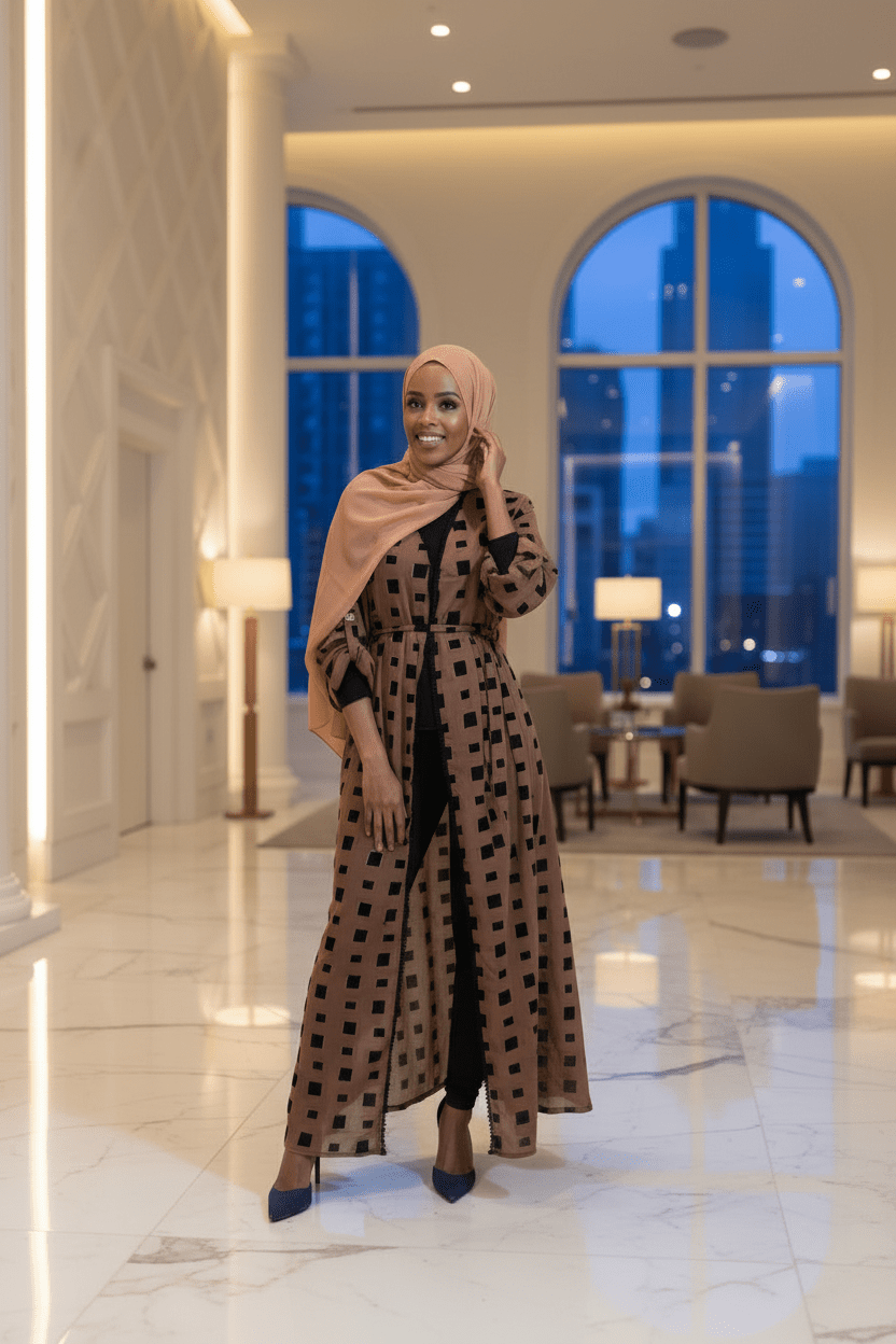 Zaynaba Box Print Cardigan - FINAL SALE - ZIZI Boutique