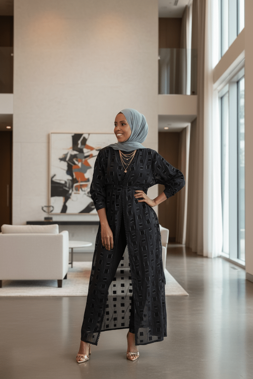 Zaynaba Box Print Cardigan - FINAL SALE - ZIZI Boutique