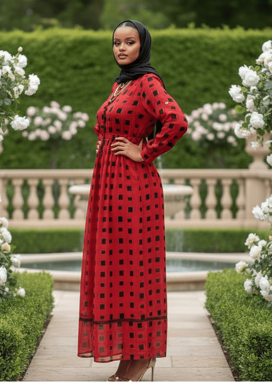 Zaynaba Box Print Maxi Dress - ZIZI Boutique