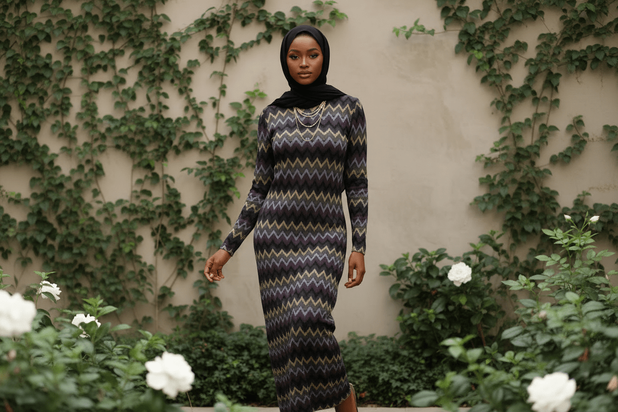 ZigZag Pastel Winter Maxi Dress - ZIZI Boutique