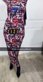 906 Grafitti Bodycon Print Zipper Dress by ZIZI Boutique featuring colorful abstract graffiti pattern