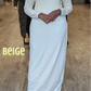 ZIZI beige Checkered Color Maxi Dress with long sleeves and full length design