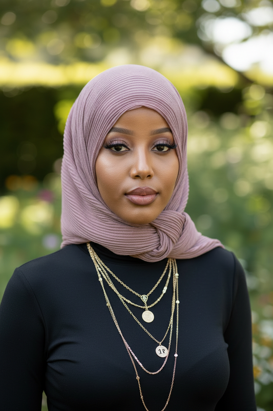 Crinkle Hijab — Taupe