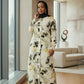 ZZ Flower Print Maxi Dress Shirt - ZIZI Boutique