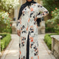 ZZ Flower Print Maxi Dress Shirt - ZIZI Boutique