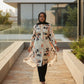 ZZ Flower Print Midi Dress Shirt - ZIZI Boutique