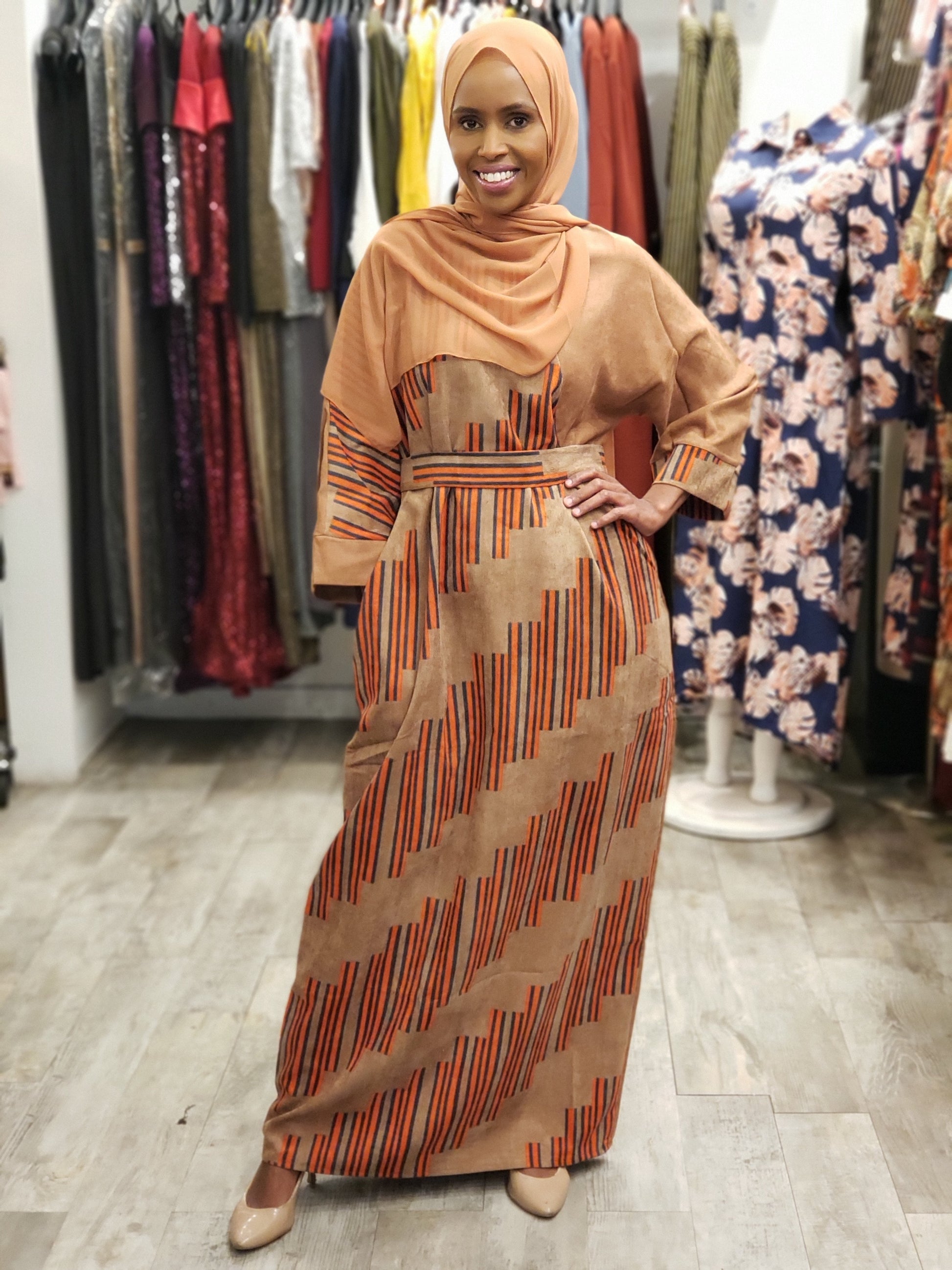 Winter Stripe Dress - ZIZI Boutique