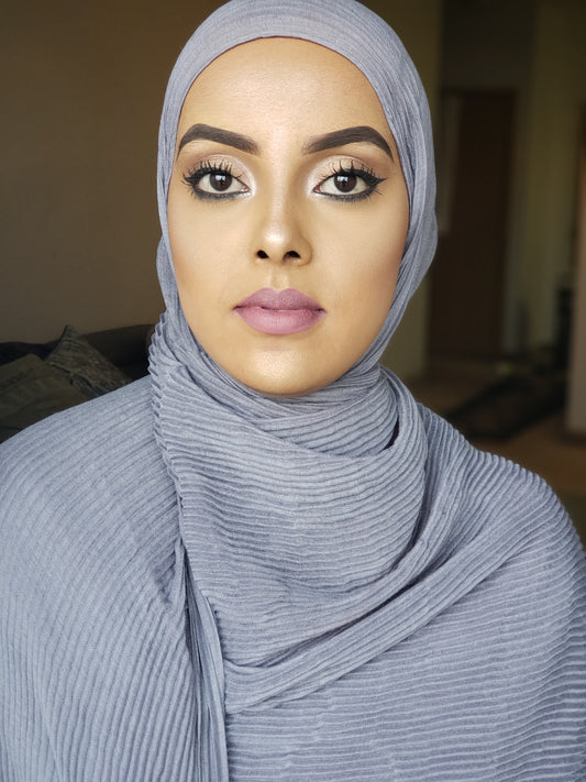 ZZ Crinkle Hijab - Light Grey - ZIZI Boutique