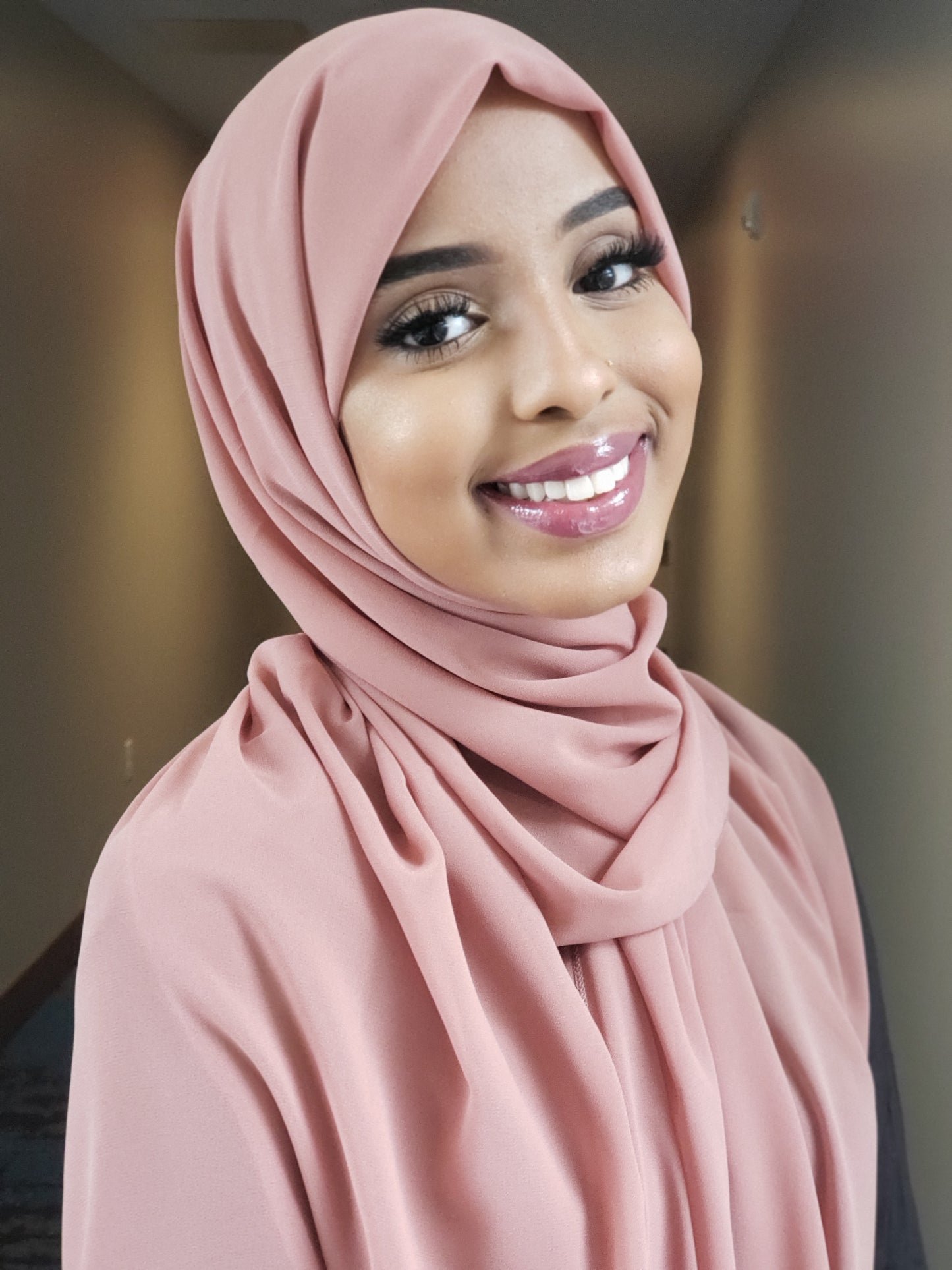 Classic Chiffon Hijab - Dark Stone Pink - ZIZI Boutique