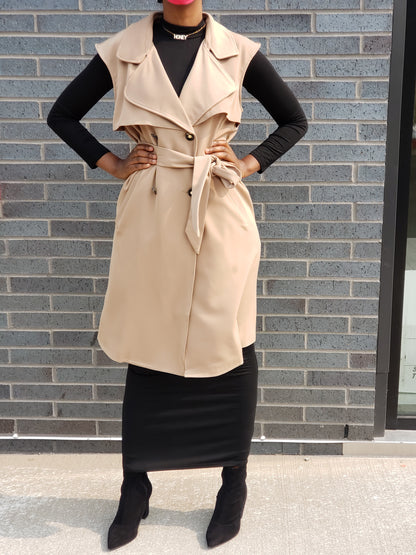 ZZ Sleeveless Trench Coat - ZIZI 