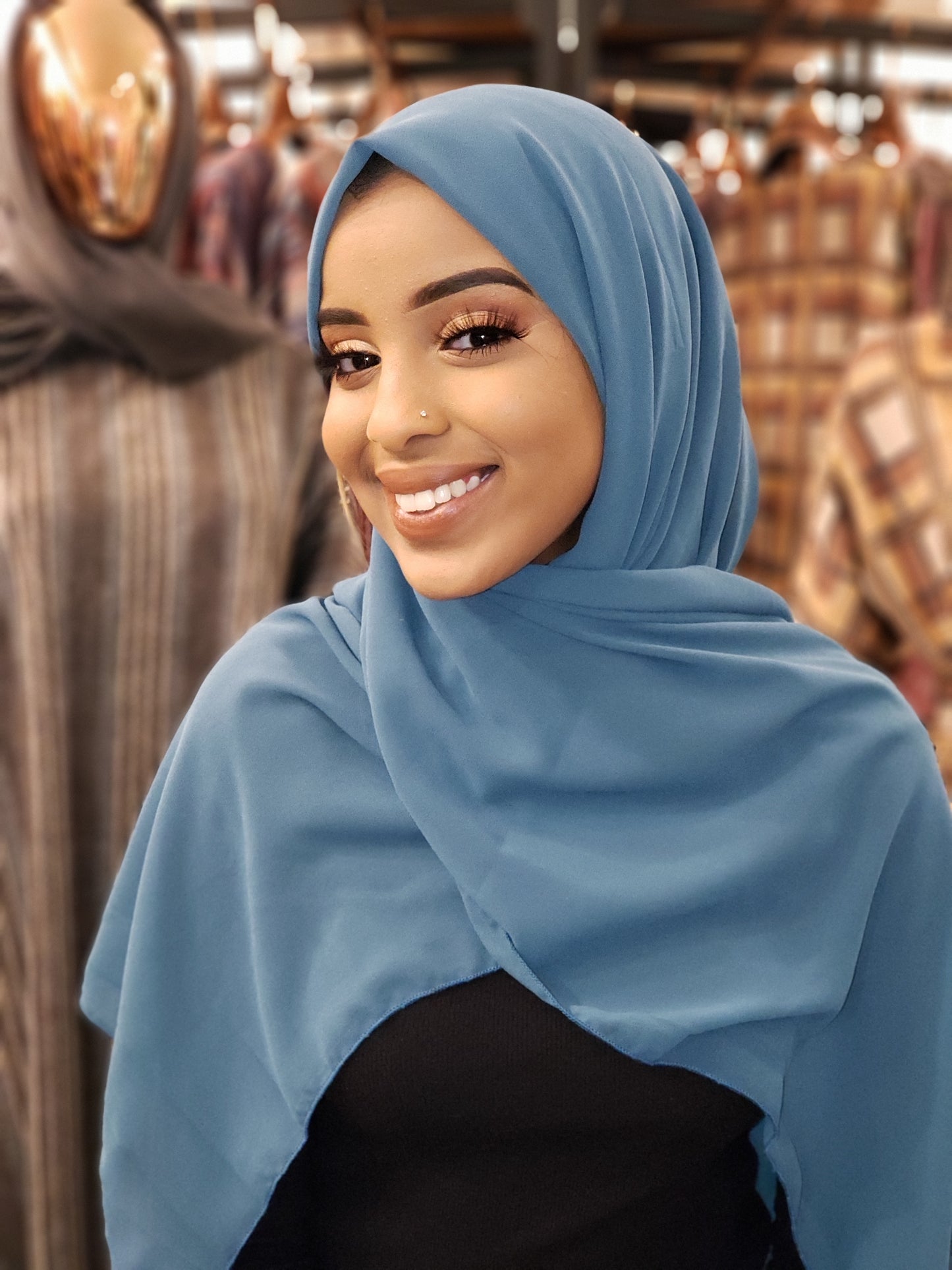 Classic Chiffon Hijab - Light Turquoise - ZIZI Boutique