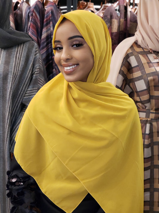 Classic Chiffon Hijab - Mellow Yellow - ZIZI Boutique