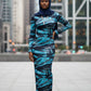 906 Bodycon Print Zipper Maxi Dress - ZIZI Boutique