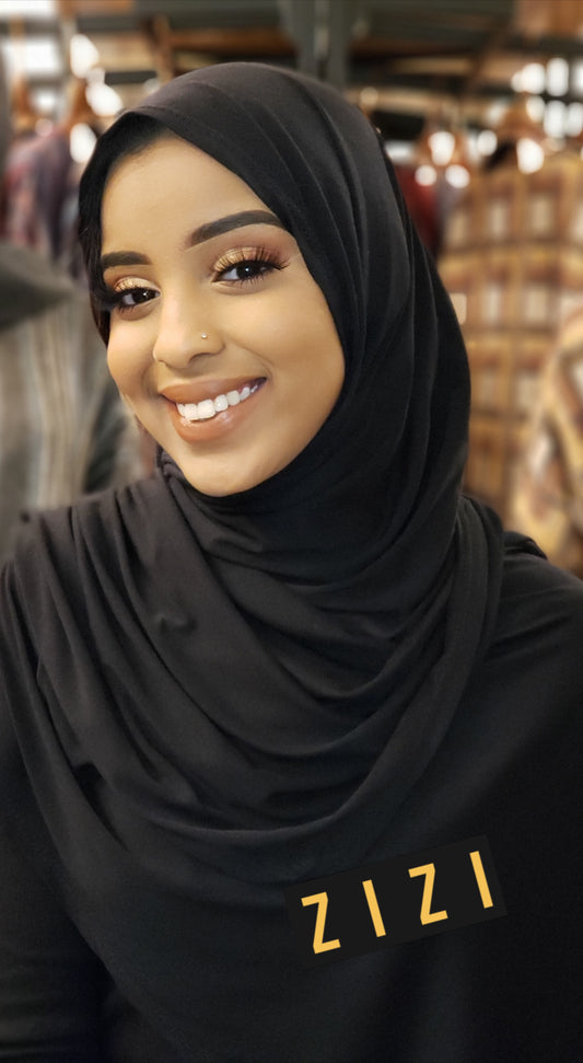 Jersey Hijab - Black - ZIZI Boutique