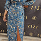 Swirls Print Dress Shirt (Maxi)