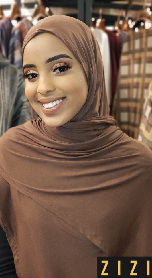 Jersey Hijab - Brown - ZIZI Boutique