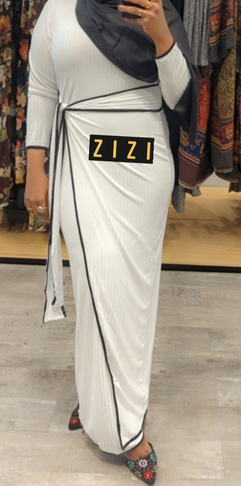Hayati Wrap Dress, Color - White
