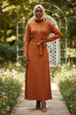 Sofia Turtleneck Dress Burnt Orange - ZIZI Boutique