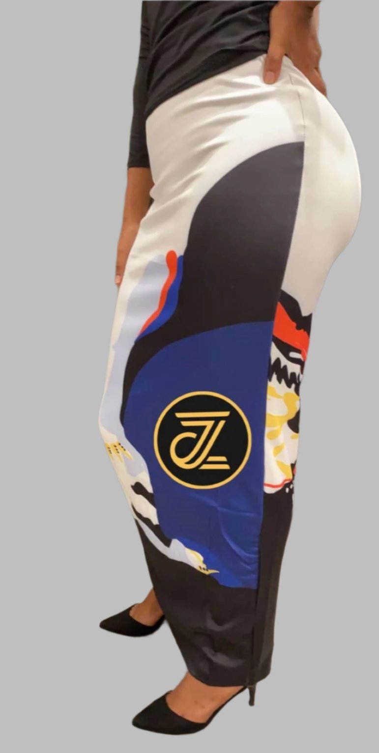 Artsy Digital Print Maxi Skirt from ZIZI Boutique showcased on a model for a stylish look FINAL SALE