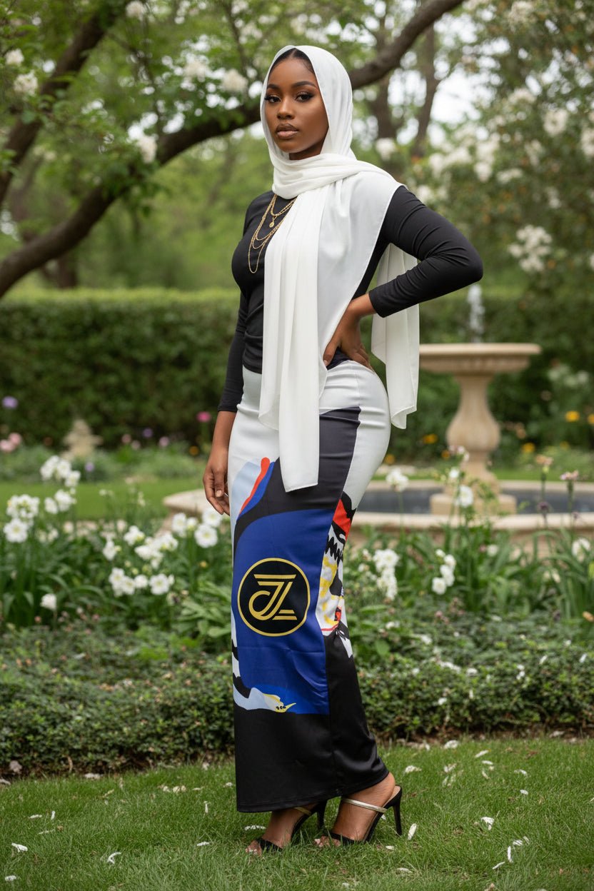 Artsy Print Maxi Skirt (FINAL SALE) - ZIZI Boutique