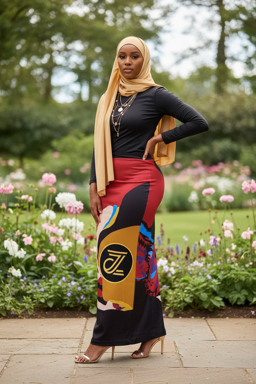 Artsy Print Maxi Skirt (FINAL SALE) - ZIZI Boutique