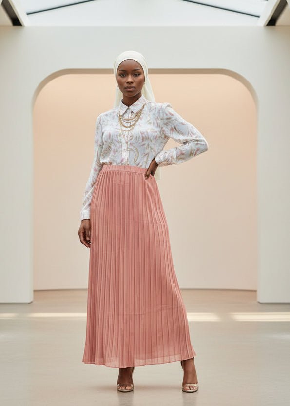 Chiffon Pleated Women's Maxi Skirt - ZIZI Boutique