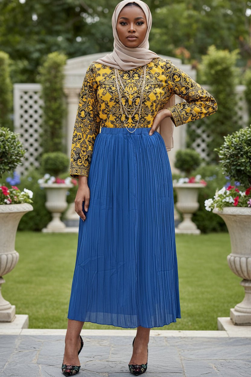 Chiffon Pleated Women's Maxi Skirt - ZIZI Boutique