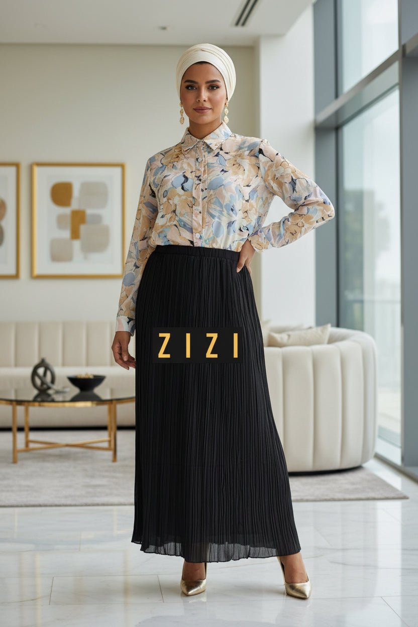 Chiffon Pleated Women's Maxi Skirt - ZIZI Boutique