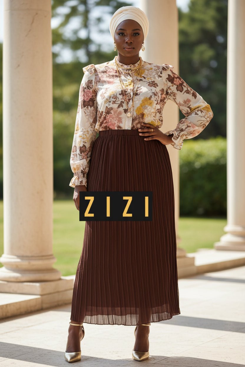 Chiffon Pleated Women's Maxi Skirt - ZIZI Boutique