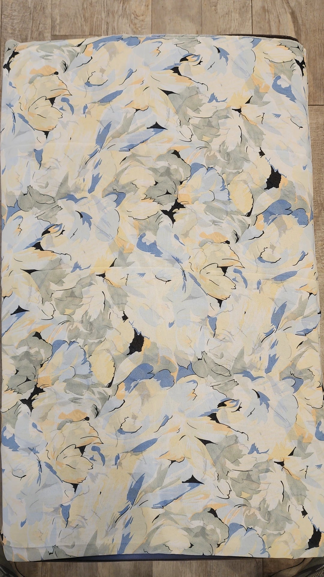 Chiffon Print Hijab — Yellow, Blue & Green Flowers - ZIZI Boutique