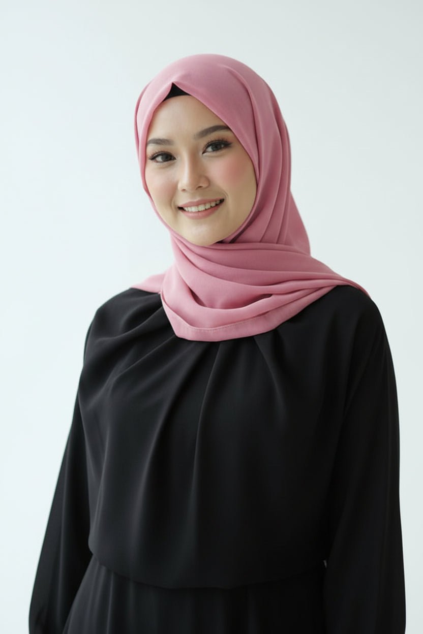 Classic Chiffon Hijab — Blush Pink - ZIZI Boutique