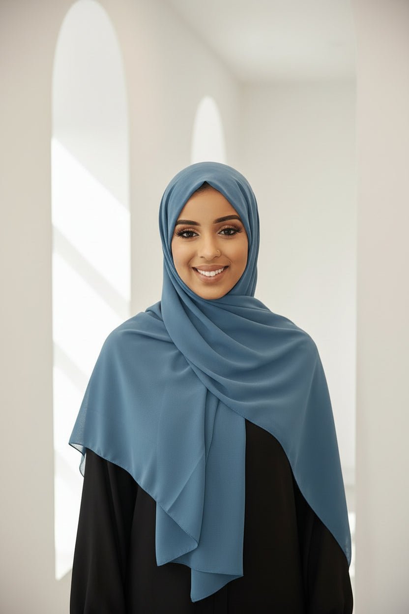 Classic Chiffon Hijab — Light Turquoise - ZIZI Boutique