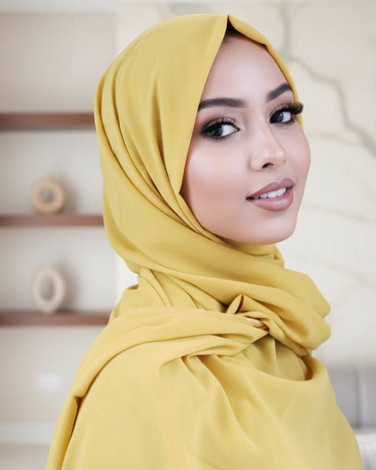 Classic Chiffon Hijab — Mango Mustard - ZIZI Boutique