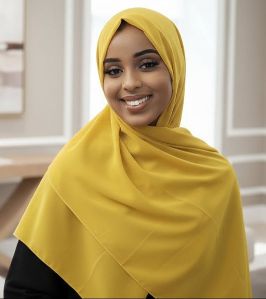 Classic Chiffon Hijab — Mellow Yellow - ZIZI Boutique