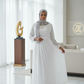 ZIZI Boutique Cleopatra Chiffon Maxi Dress FINAL SALE, featuring a flowing white design with elegant details