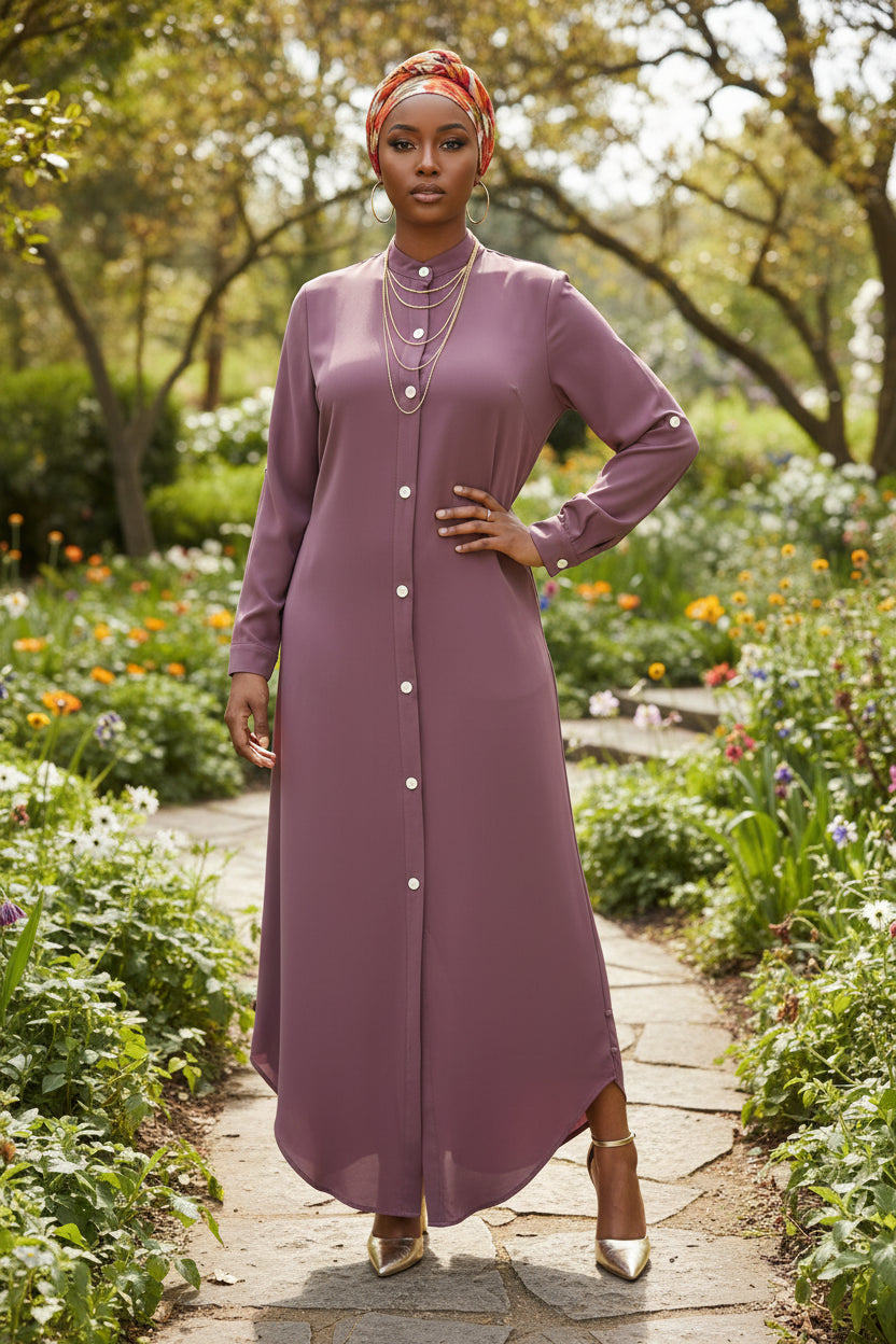 Flowy Button - Down Maxi Dress Shirt - ZIZI Boutique