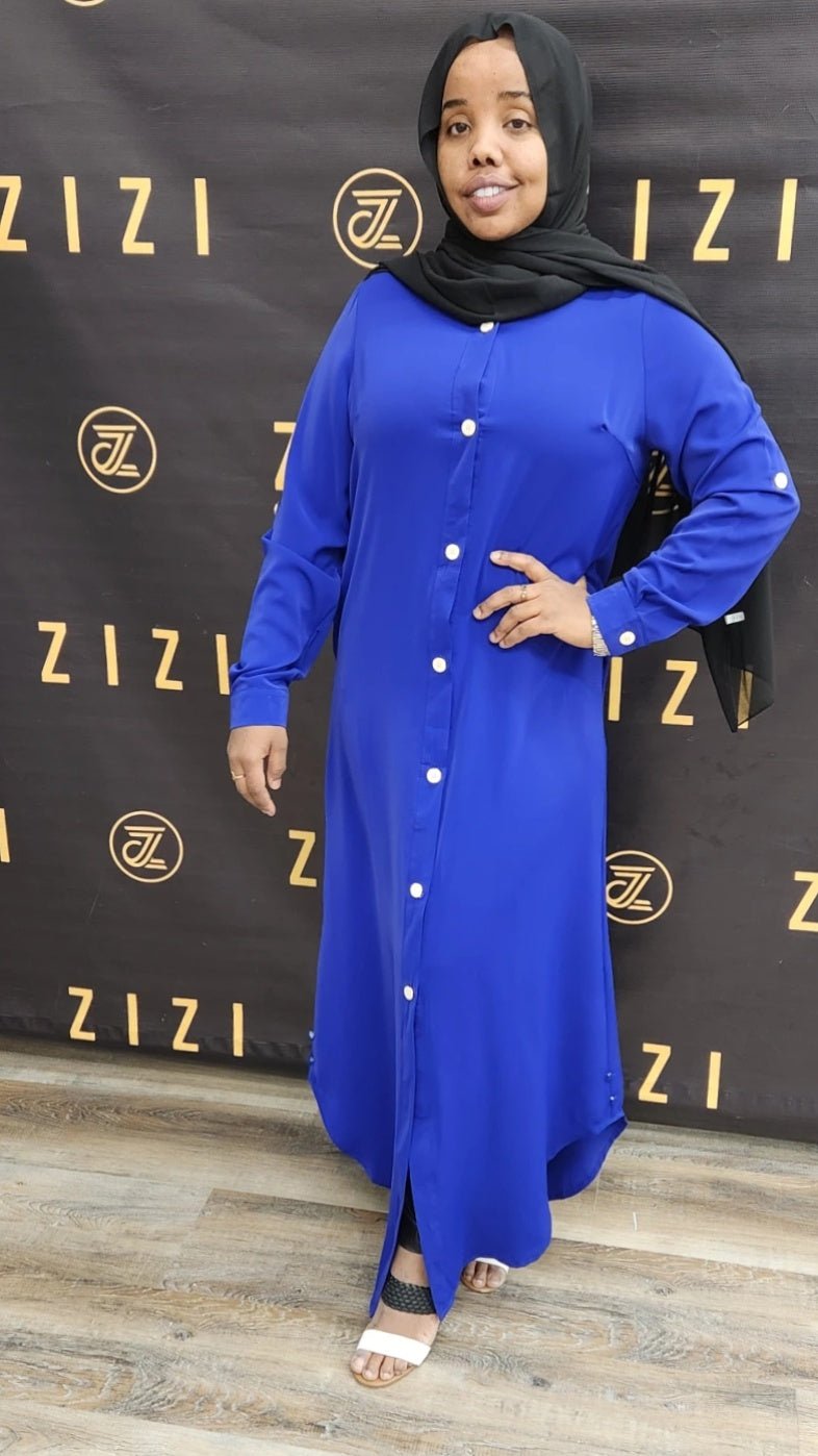 Flowy Button - Down Maxi Dress Shirt - ZIZI Boutique